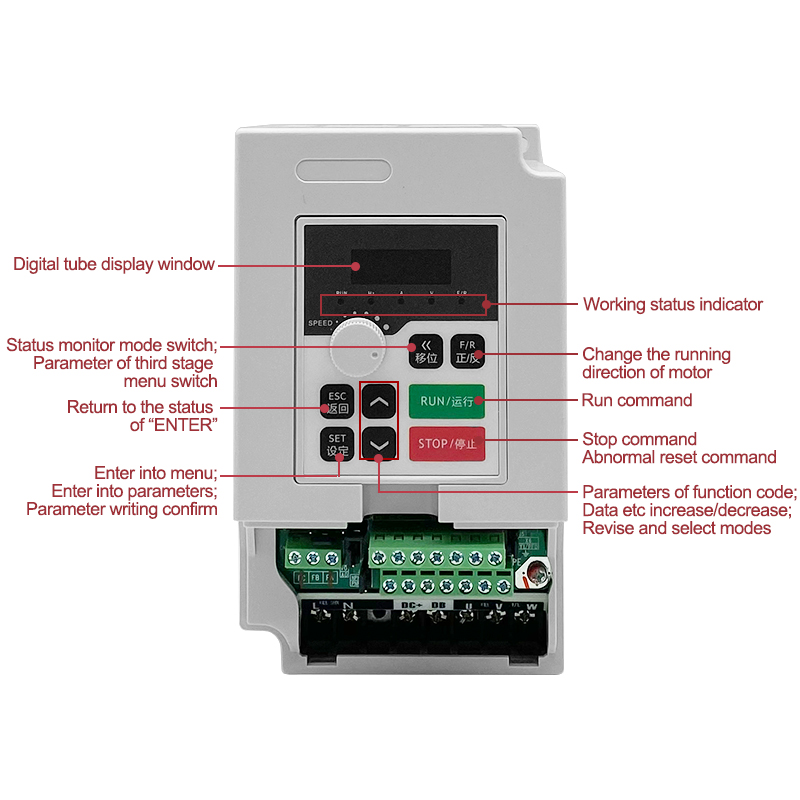 Cnc Spindle Motor - Inversor 1.5kw 110v/220v/380vac 2hp Vfd Variable