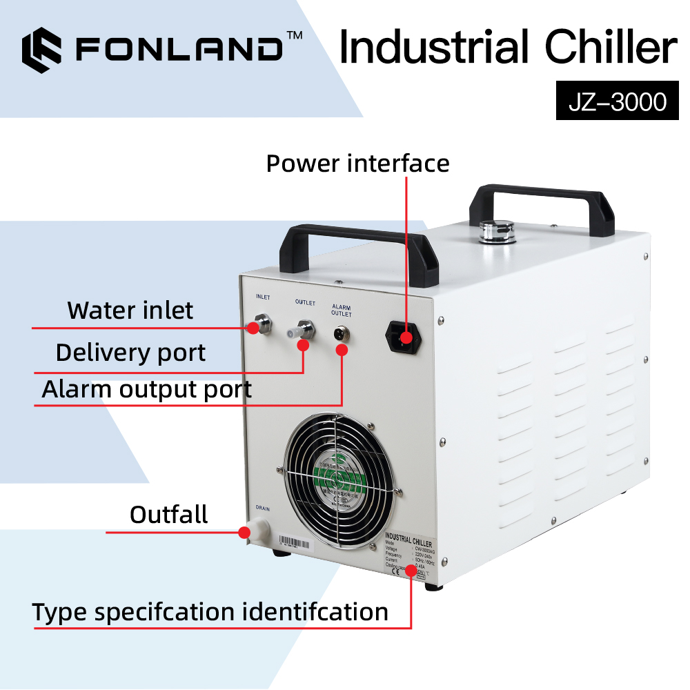 Enfriador de agua industrial F - Laser Industrial Chiller reseña y precio