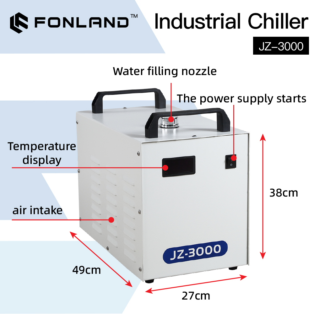 Enfriador de agua industrial F - Laser Industrial Chiller reseña y precio